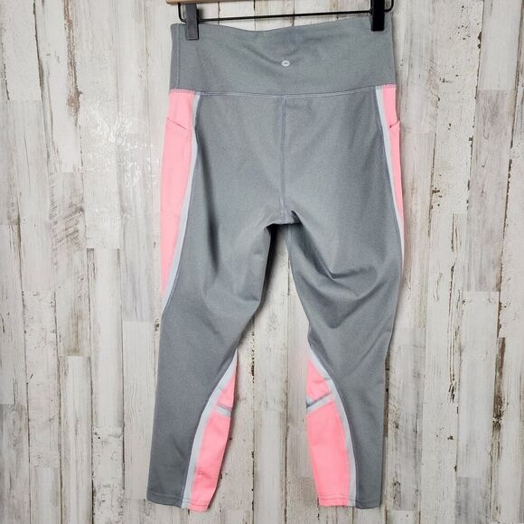 Avia Athletic Workout Leggings Gray Pink Size Small - Picture 2 of 7